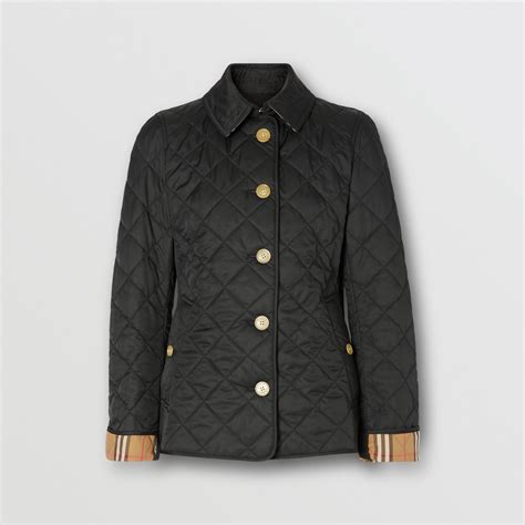 burberry women's black baseball jacket with chest zipper pockets|burberry coats for women.